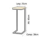 Mesa Lateral Industrial Madeira Natural