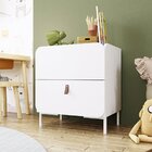 Mesa Lateral Infantil 2 Gavetas Mdp 15mm Branco