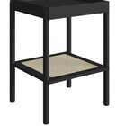 Mesa Lateral Íris Quadrada C/ Prateleira  43cm Palhinha Pé Ma