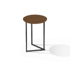 Mesa Lateral Jade Conjunto Com 2 Mesas Pé De Aço Preto Luxo