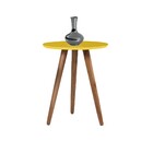 Mesa Lateral Jade Pé Palito Bisart Decor Amarelo
