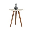 Mesa Lateral Jade Pé Palito Bisart Decor Off White