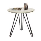 Mesa Lateral Jade Pé Preto Bisart Decor Off White