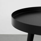 Mesa Lateral Jojo Redonda Preto - 47x46cm