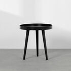 Mesa Lateral Jojo Redonda Preto - 47x46cm