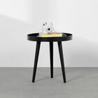 Mesa Lateral Jojo Redonda Preto - 47x46cm