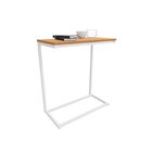 Mesa Lateral Kappesberg Crome Industrial Canela/branco