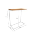 Mesa Lateral Kappesberg Crome Industrial Canela/branco