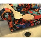 Mesa Lateral Karla - Média, Tampo Redondo Itapuã E Base Verde