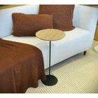 Mesa Lateral Karla - Média, Tampo Redondo Itapuã E Base Verde