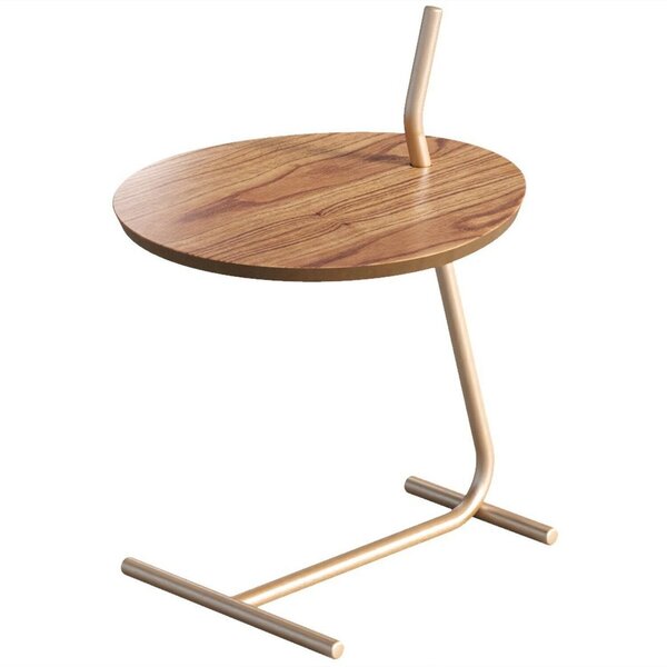 Mesa Lateral Leaf Slim 57,5x40x44,5cm Lamina Freijo Natura