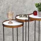 Mesa Lateral Lisboa Trio Preta