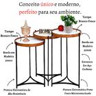 Mesa Lateral Lisboa Trio Preta