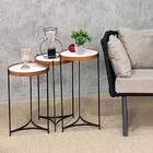 Mesa Lateral Lisboa Trio Preta