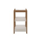 Mesa Lateral Loft 3 Prateleiras Off White/natture