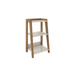 Mesa Lateral Loft 3 Prateleiras Off White/natture