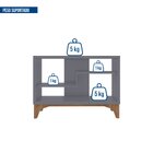 Mesa Lateral Loft Cinza Brilho/nature