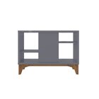 Mesa Lateral Loft Cinza Brilho/nature