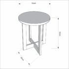 Mesa Lateral Luxo 8002 Canela Madeirado