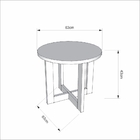Mesa Lateral Luxo 8002 Caramelo Madeirado