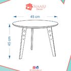 Mesa Lateral Maalu 45cm - Cor Branco E Vermelho