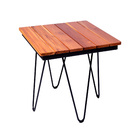 Mesa lateral Madeira Eco Quadrada Tarsila 62x45cm Marrom