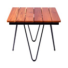 Mesa lateral Madeira Eco Quadrada Tarsila 62x45cm Marrom