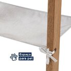 Mesa Lateral Madeira Maciça Com Espaço Pet Jardim Gurupi Cabe