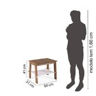 Mesa Lateral Madeira Maciça Com Espaço Pet Jardim Gurupi Cabe