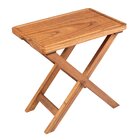 Mesa Lateral Madeira Maciça Eucalipto Dobrável Acabamento Em