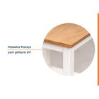Mesa Lateral Madeira Maciça Vanilla Yescasa Amêndoa/branco