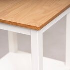 Mesa Lateral Madeira Maciça Vanilla Yescasa Amêndoa/branco