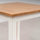 Mesa Lateral Madeira Maciça Vanilla Yescasa Amêndoa/branco