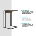 Mesa Lateral Madeirada E Tubos Preto Fosco Carraro