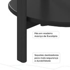 Mesa Lateral Mar De Morros  Preto Ebanizado/preto Fosco