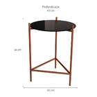 Mesa Lateral Marbella Preta E Cobre