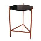 Mesa Lateral Marbella Preta E Cobre