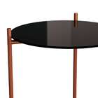Mesa Lateral Marbella Preta E Cobre