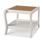 Mesa Lateral Marley Branco E Marrom Médio Maxima