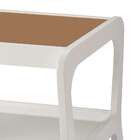 Mesa Lateral Marley Branco E Marrom Médio Maxima