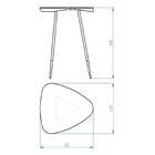 Mesa Lateral Maya  Nogueira/gold