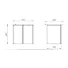 Mesa Lateral Menor Preto Madeirado Claro Lilies Móveis