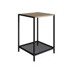 Mesa Lateral Metalic 40x40 Estilo Industrial Móvel Na Caixa -