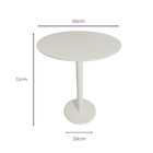 Mesa Lateral Monopé De Laca 30 Cm - Off White