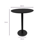 Mesa Lateral Monopé De Laca 30 Cm - Preta