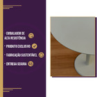 Mesa Lateral Monopé De Laca 40 Cm - Off-white