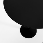 Mesa Lateral Monopé De Laca 50 Cm - Preto