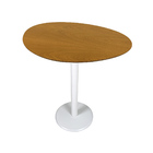 Mesa Lateral Monopé Design Orgânico 50x64cm - Branco E Mel