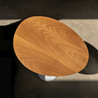 Mesa Lateral Monopé Design Orgânico 50x64cm - Branco E Mel