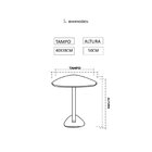Mesa Lateral Monopé Paleta 40cm Mel
